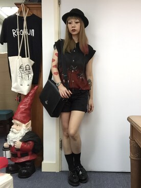 「retrostoneのアイテム」を使った、ekeeさん（レディース・166cm）の夏コーディネート