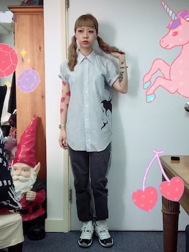 「retrostoneのアイテム」を使った、ekeeさん（レディース・166cm）の秋コーディネート