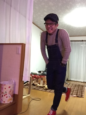 「Lee（リー）のアイテム（ハンチング/ベレー帽）」を使った、なぎさん（メンズ・167cm）の冬コーディネート