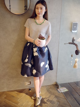 「skirt」｜「アイテム（その他）」を使った、momo'smarch_handmade_jewelleryさん（レディース・164cm）の春コーディネート