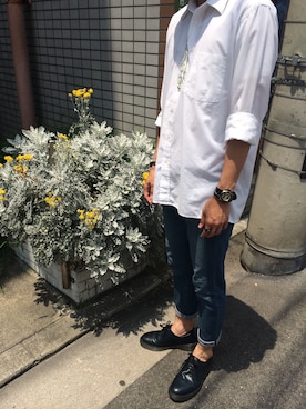「Dior」｜「アイテム（その他シューズ）」を使った、takkyu.n さん（メンズ・173cm）の夏コーディネート