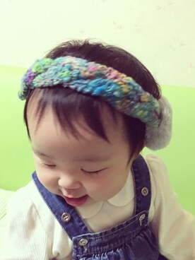 「babyGAP（babyGAP）のアイテム（ロンパース、ホワイト系）」を使った、emmaricaさん（キッズ・80cm）の秋コーディネート