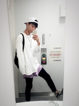 レギンス スパッツを使った ホワイトコーデ のメンズ人気ファッションコーディネート Wear