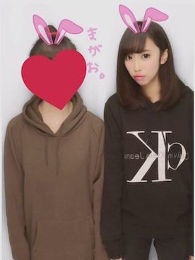 「JK」｜「アイテム（パーカー）」を使った、momoさん（レディース・163cm）の冬コーディネート