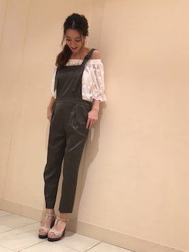 「JILL STUART（ジルスチュアート）のアイテム（サロペット/オーバーオール）」を使った、yukaさん（レディース・165cm）の春コーディネート