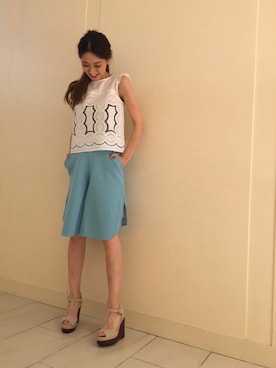 「こっとんぶらうす」｜yukaさん（レディース・165cm）の夏コーディネート