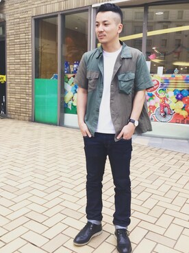 「M2squared（エムツースクエアード）のアイテム」を使った、chanqxanさん（メンズ・167cm）の夏コーディネート