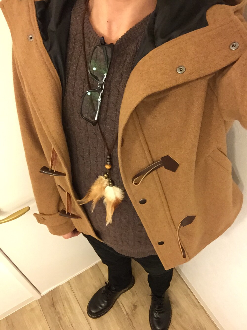 「ダッフルコート」｜「CIAOPANICのアイテム（ダッフルコート、その他）」を使った、yukiさん（メンズ・173cm）の冬コーディネートの1枚目の写真