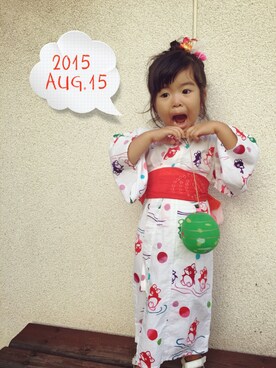 「POOL（プール）のアイテム（その他）」を使った、Kiraさん（キッズ・90cm）の夏コーディネート