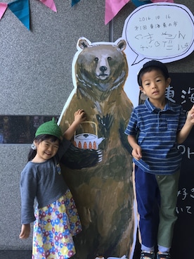 「SM2（エスエムツー）のアイテム（ワンピース/ドレス）」を使った、Kiraさん（キッズ・100cm）の秋コーディネート