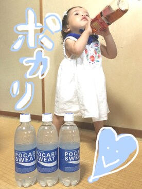 「ポカリコーデバトン」｜Suikaaさん（キッズ・80cm）の夏コーディネート