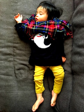 「SPACE（スペース）のアイテム」を使った、Suikaaさん（キッズ・80cm）の冬コーディネート