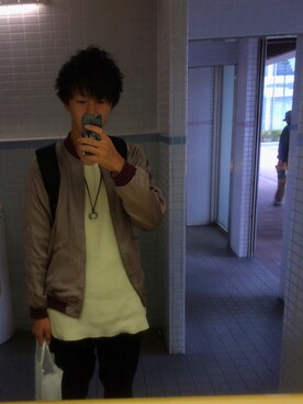 「トイレから失礼しやす」｜「アイテム（アクセサリー）」を使った、se＾naさん（メンズ・177cm）の秋コーディネート