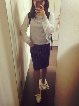 「CONVERSE（コンバース）のCONVERSE / ALL STAR POINTED WASHEDLINEN OX（スニーカー）」を使った、Ｋコ/BAILA専属読者モデルさん（レディース・155cm）の秋コーディネート