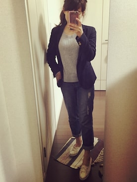 「CONVERSE（コンバース）のCONVERSE / ALL STAR POINTED WASHEDLINEN OX（スニーカー）」を使った、Ｋコ/BAILA専属読者モデルさん（レディース・155cm）の春コーディネート