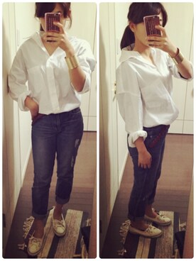 「CONVERSE（コンバース）のCONVERSE / ALL STAR POINTED WASHEDLINEN OX（スニーカー）」を使った、Ｋコ/BAILA専属読者モデルさん（レディース・155cm）の春コーディネート