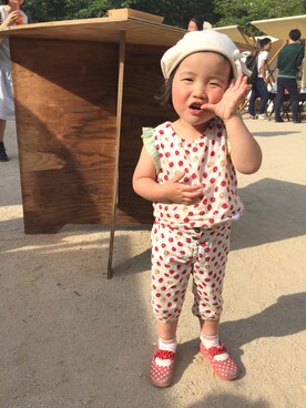 「DOLCE&GABBANA（ドルチェアンドガッバーナ）のアイテム（オールインワン・サロペット）」を使った、noriさん（キッズ・80cm）の春コーディネート