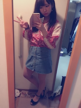 小西恵菜さん（レディース・161cm）の夏コーディネート