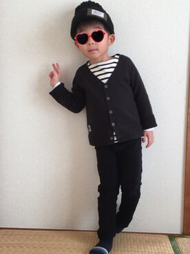 「abcd（ナシ）のアイテム（その他アウター）」を使った、ha-☆さん（キッズ・100cm）の冬コーディネート