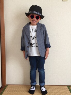 「OLD NAVY（オールドネイビー）のアイテム（ブルゾン）」を使った、ha-☆さん（キッズ・100cm）の春コーディネート