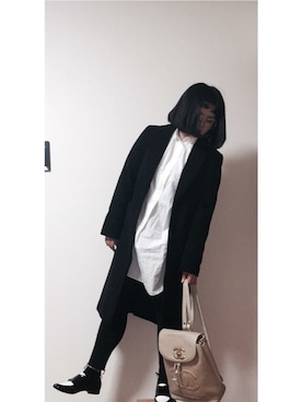 「JIMMY CHOO（ジミーチュウ）のアイテム（その他シューズ）」を使った、G O Nさん（レディース・158cm）の冬コーディネート
