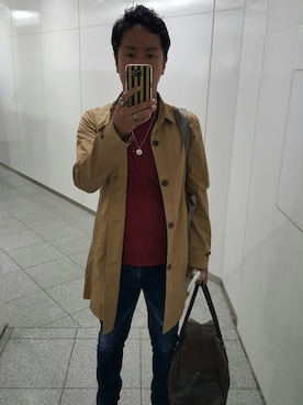「TORNADO MART（トルネードマート）のアイテム（バッグ）」を使った、H.S@yonoiさん（メンズ・176cm）の秋コーディネート