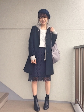 森本奈緒さん（レディース・168cm）の春コーディネート