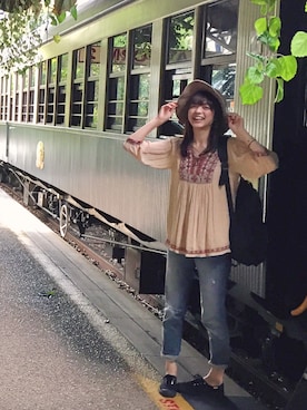 森本奈緒さん（レディース・168cm）の秋コーディネート