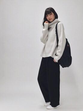 森本奈緒さん（レディース・168cm）の冬コーディネート