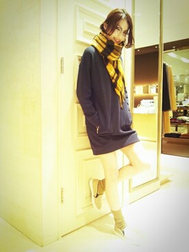 鳥子さん（レディース・167cm）の冬コーディネート