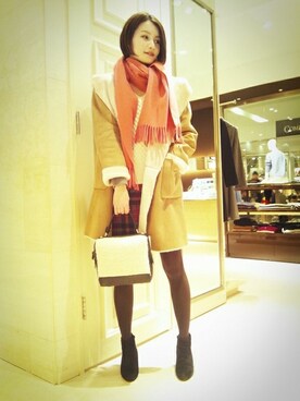 鳥子さん（レディース・167cm）の冬コーディネート