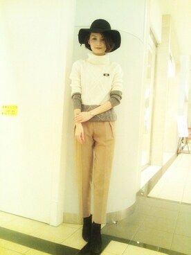 鳥子さん（レディース・167cm）の冬コーディネート