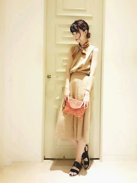 「フレンチカジュアル」｜鳥子さん（レディース・167cm）の夏コーディネート