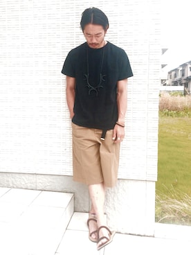 「レザーアクセサリー」｜まーくんさん（メンズ・181cm）の夏コーディネート