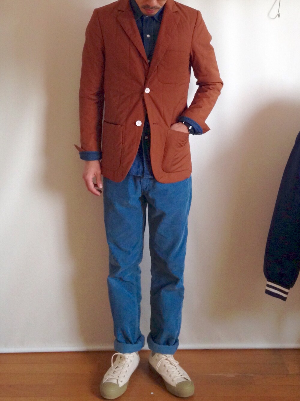 「普段着、ちょっとオシャレしたい時」｜「levis vintage clothingのアイテム（その他パンツ、ブルー系）」を使った、miamirecords さん（メンズ・173cm）の冬コーディネートの1枚目の写真
