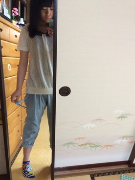 「MINTNeKOのMINTNeKOのネックレス（ネックレス、ホワイト系）」を使った、なおさん（レディース・167cm）の夏コーディネート