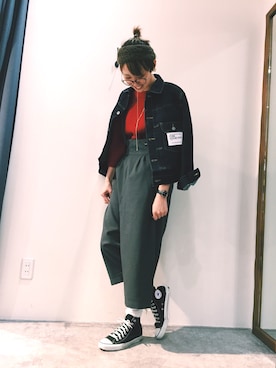 「アイテム（ジャケット/アウター）」を使った、ｶﾝﾅさん（レディース・167cm）の秋コーディネート