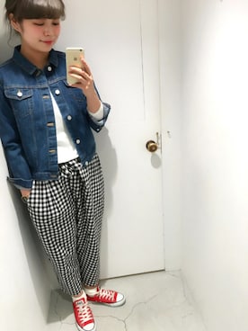 「タイパンツ」｜「アイテム（ジャケット/アウター）」を使った、chisatoさん（レディース・165cm）の冬コーディネート