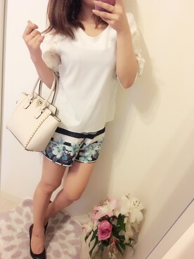 「お買い物」｜「アイテム（パンプス）」を使った、mariさん（レディース・155cm）の春コーディネート