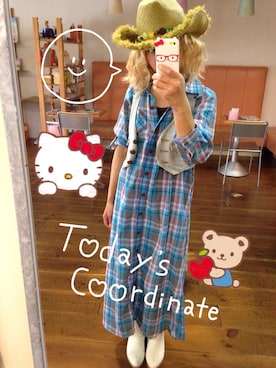 「テンガロン」｜いく☆さん（レディース・153cm）の夏コーディネート