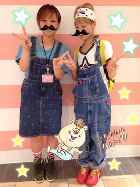 「WC（ダブル シー）のアイテム（オールインワン・サロペット）」を使った、いく☆さん（レディース・153cm）の夏コーディネート