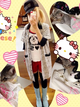 「WC（ダブル シー）のアイテム（キャップ）」を使った、いく☆さん（レディース・153cm）の秋コーディネート