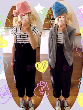 「WC（ダブル シー）のアイテム（ニットキャップ/ビーニー）」を使った、いく☆さん（レディース・153cm）の秋コーディネート