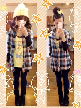 「WC（ダブル シー）のアイテム（タンクトップ）」を使った、いく☆さん（レディース・153cm）の秋コーディネート