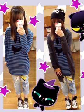 「WC（ダブル シー）のアイテム（カーディガン/ボレロ）」を使った、いく☆さん（レディース・153cm）の秋コーディネート