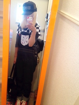 「WC（ダブル シー）のアイテム（キャップ）」を使った、いく☆さん（レディース・153cm）の夏コーディネート
