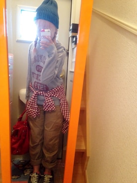 「RE DARK（リダーク）のアイテム」を使った、いく☆さん（レディース・153cm）の秋コーディネート