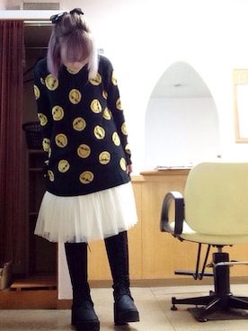 「ニコちゃん」｜「アイテム（ワンピース/ドレス）」を使った、いく☆さん（レディース・153cm）の冬コーディネート