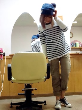 「RE DARK（リダーク）のアイテム」を使った、いく☆さん（レディース・153cm）の冬コーディネート