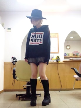「FIG&VIPER（フィグアンドバイパー）のアイテム（帽子）」を使った、いく☆さん（レディース・153cm）の春コーディネート
